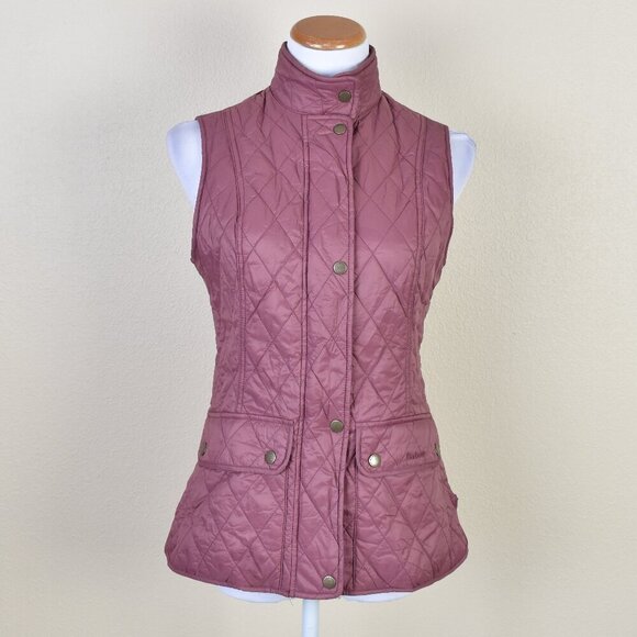 Barbour Jackets & Blazers - Barbour Otterburn Gilet Full Zip Quilted Vest Mauve - 6